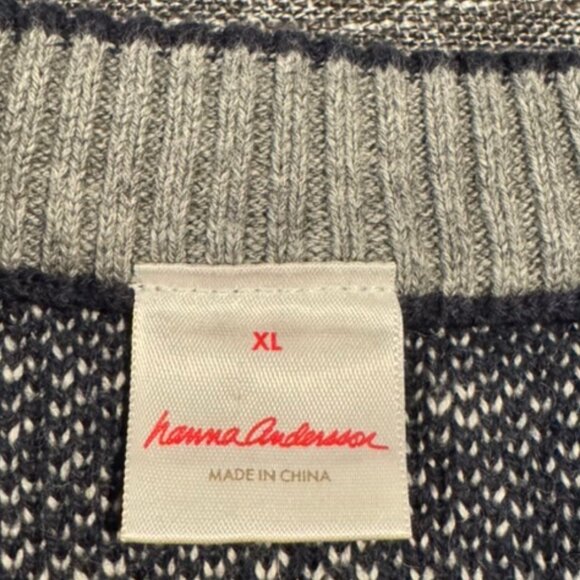 Hanna Andersson Men’s Sweater Size XL Excellent Christmas Tree Cotton/Wool Blend - Picture 4 of 8